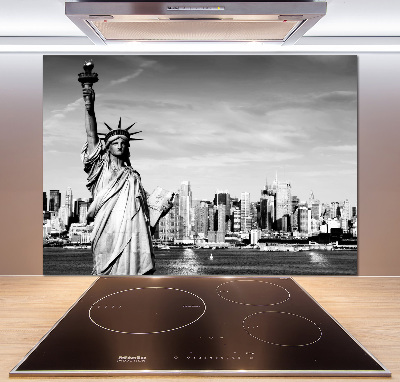 Cooker splashback statue of Liberty