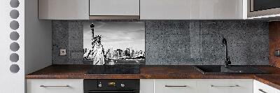 Cooker splashback statue of Liberty