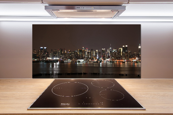 Cooker splashback New York at night