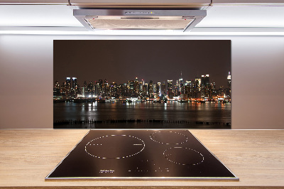 Cooker splashback New York at night