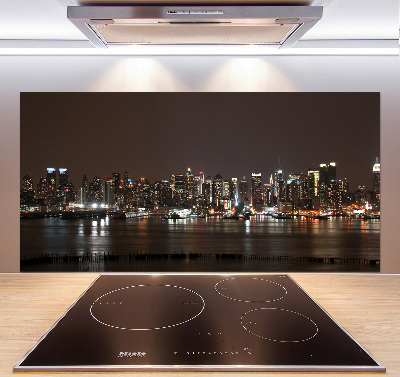 Cooker splashback New York at night