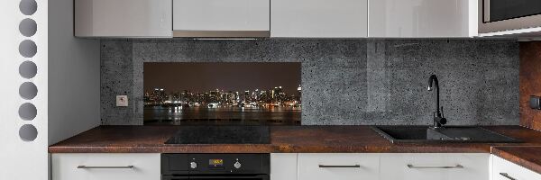 Cooker splashback New York at night