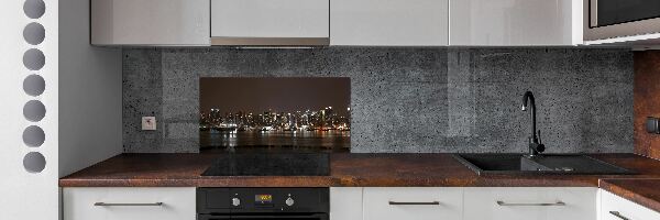 Cooker splashback New York at night