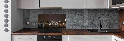 Cooker splashback New York at night