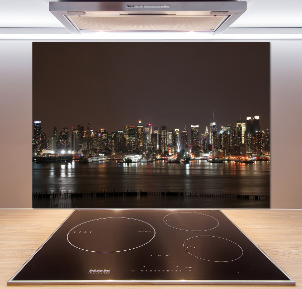 Cooker splashback New York at night