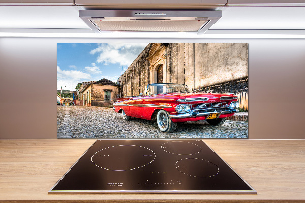 Kitchen splashback Red Chevrolet