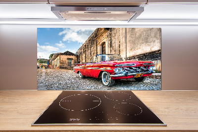 Kitchen splashback Red Chevrolet