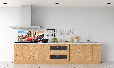 Kitchen splashback Red Chevrolet