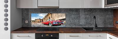 Kitchen splashback Red Chevrolet