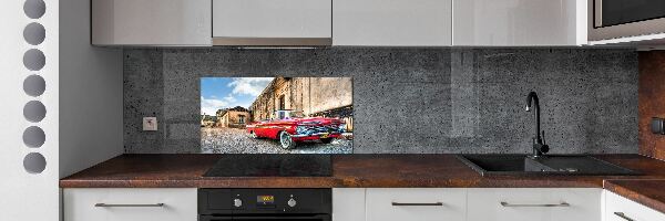 Kitchen splashback Red Chevrolet