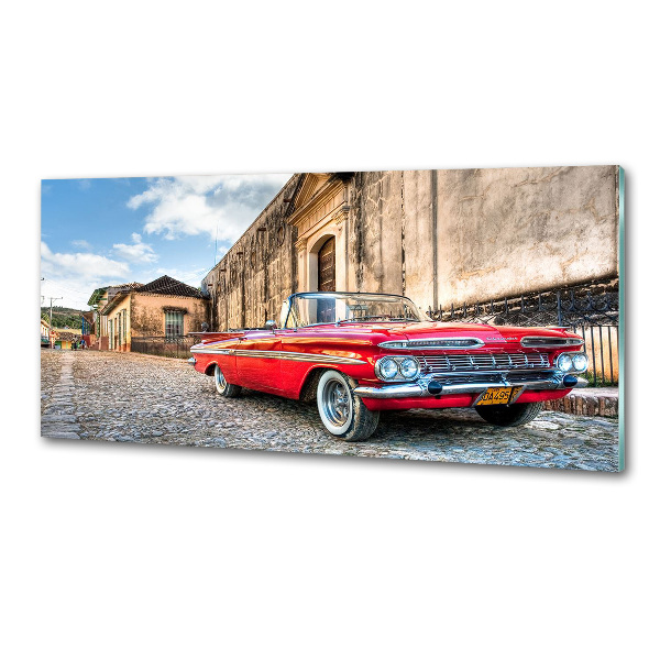 Kitchen splashback Red Chevrolet