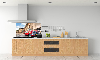 Kitchen splashback Red Chevrolet