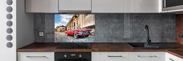 Kitchen splashback Red Chevrolet