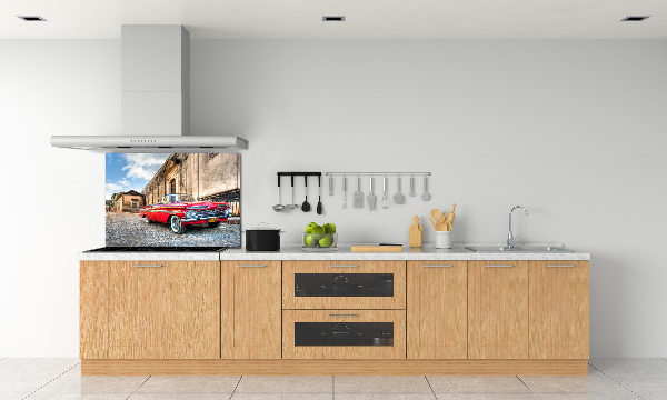 Kitchen splashback Red Chevrolet