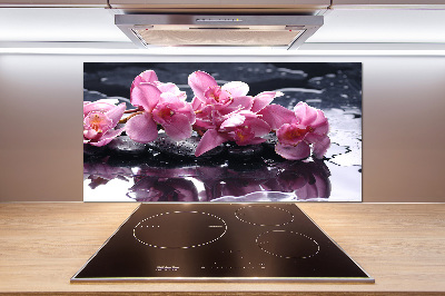 Cooker splashback Pink orchid