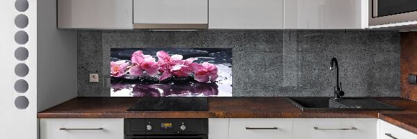 Cooker splashback Pink orchid