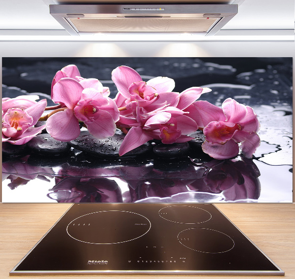 Cooker splashback Pink orchid