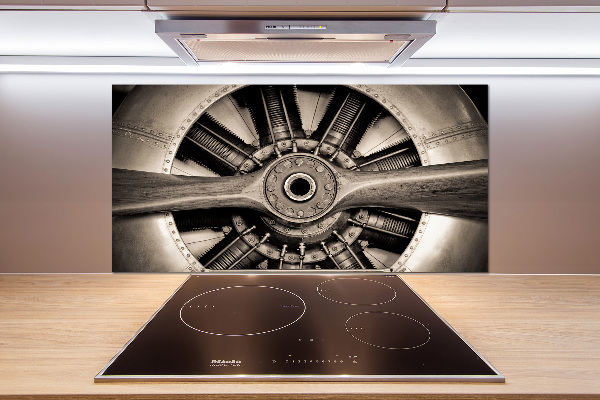 Kitchen splashback panel Aircraft engine