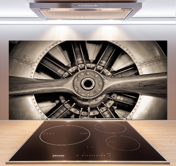 Kitchen splashback panel Aircraft engine