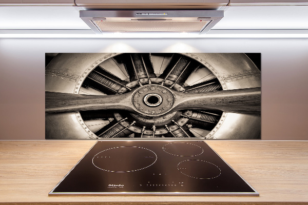 Kitchen splashback panel Aircraft engine