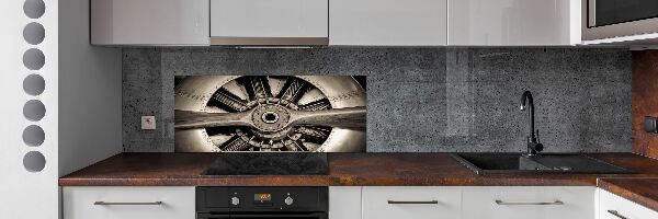 Kitchen splashback panel Aircraft engine