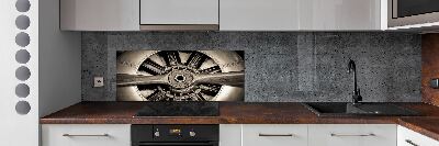 Kitchen splashback panel Aircraft engine