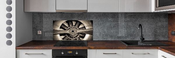 Kitchen splashback panel Aircraft engine