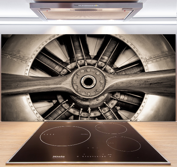 Kitchen splashback panel Aircraft engine