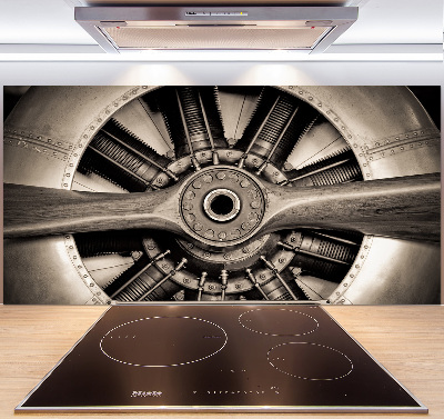 Kitchen splashback panel Aircraft engine