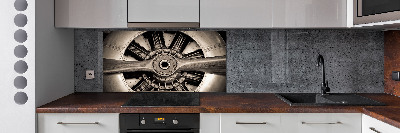 Kitchen splashback panel Aircraft engine