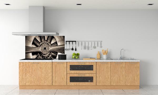 Kitchen splashback panel Aircraft engine