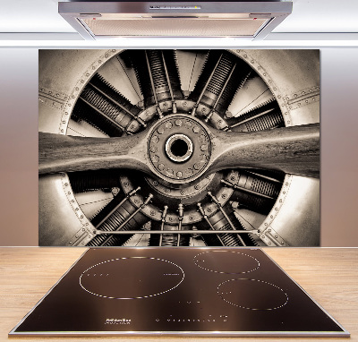 Kitchen splashback panel Aircraft engine