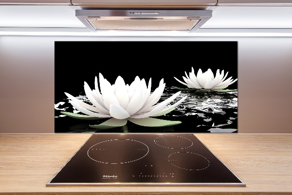 Cooker splashback Water lilies