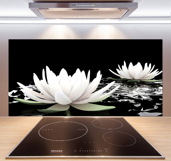 Cooker splashback Water lilies