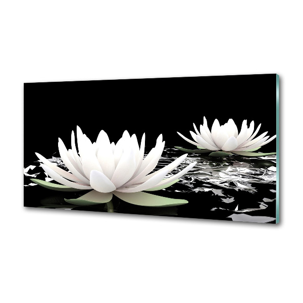 Cooker splashback Water lilies