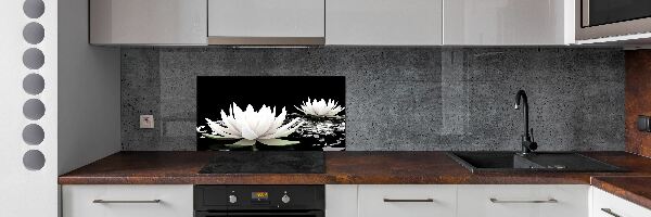 Cooker splashback Water lilies