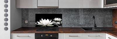 Cooker splashback Water lilies