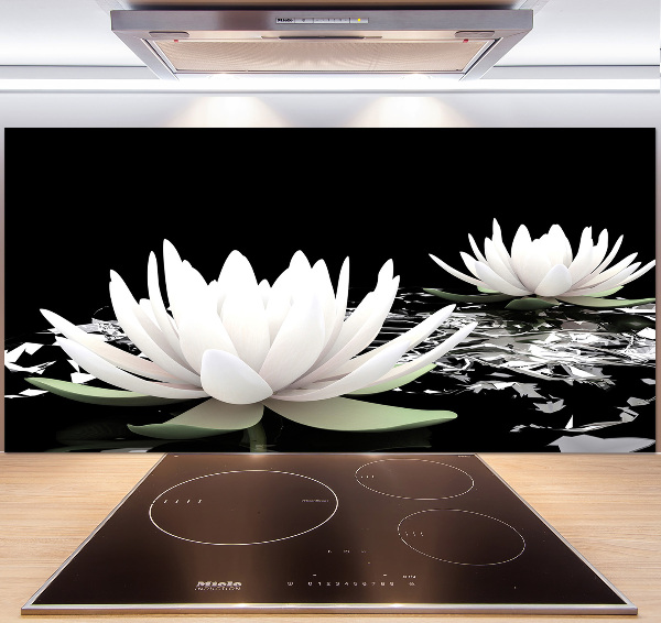 Cooker splashback Water lilies