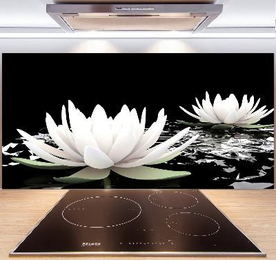 Cooker splashback Water lilies