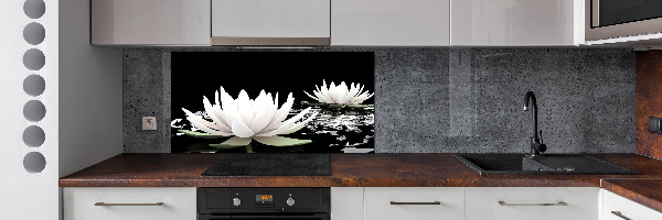 Cooker splashback Water lilies