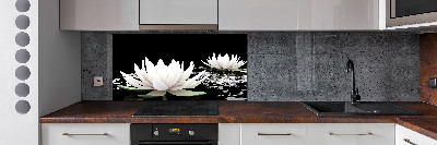 Cooker splashback Water lilies