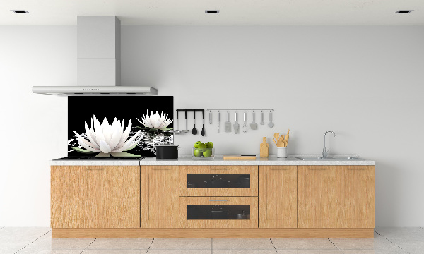 Cooker splashback Water lilies