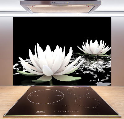 Cooker splashback Water lilies