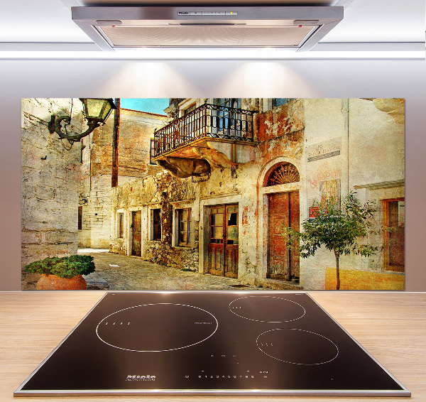 Cooker splashback Streets in Greece