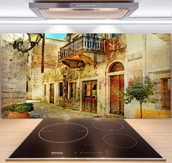 Cooker splashback Streets in Greece