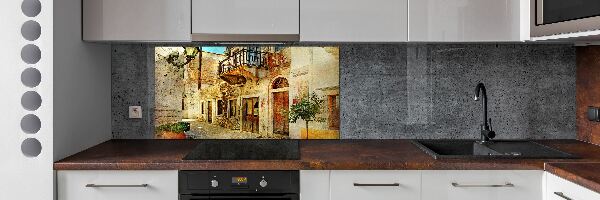 Cooker splashback Streets in Greece