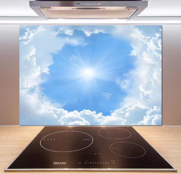 Cooker splashback Clouds in the sky