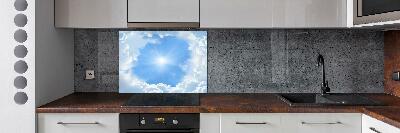 Cooker splashback Clouds in the sky