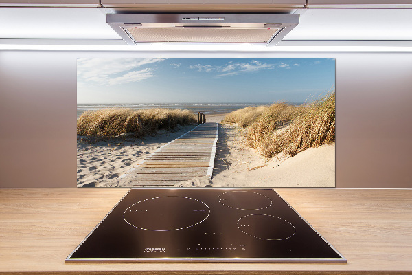 Cooker splashback Path on the beach