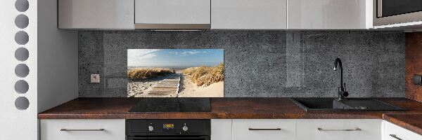 Cooker splashback Path on the beach